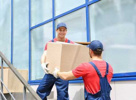 Moving furniture into a short-term storage unit in Vauxhall