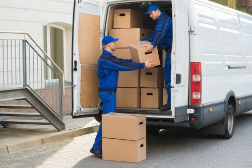 People using a Vauxhall storage facility for organized space solutions